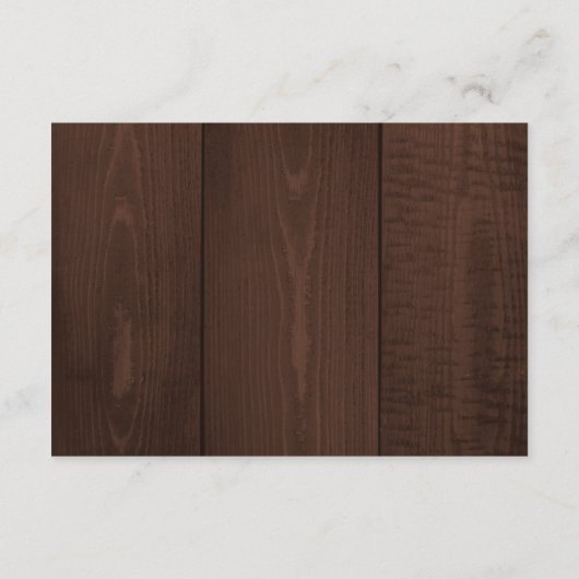 Rustic wood string lights wedding guest details informatiekaartje (Achterkant)