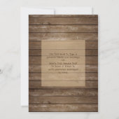 Rustic Wood String Lights Wedding Hartelijk dank Bedankkaart (Achterkant)