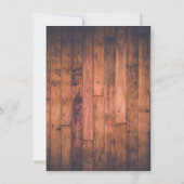 Rustic Wood String Lights Wedding Kaart (Achterkant)