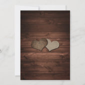 Rustic Wood String Lights Wedding Kaart (Achterkant)