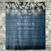 Rustic Wood String Lights Wedding Photo Backdrop Wandkleed