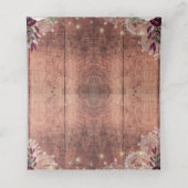 Rustic Wood & String Lights Wedding Plaatskaartje (Binnenkant ongevouwen)