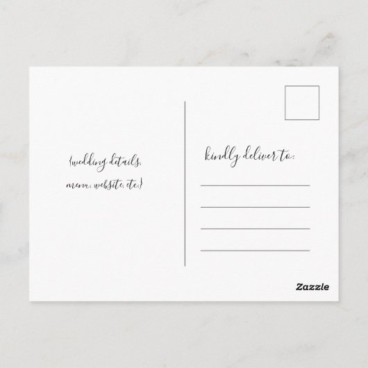 Rustic Wood String Lights Wedding RSVP Briefkaart (Achterkant)