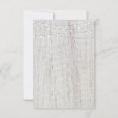 Rustic Wood String Lights Wedding Save the Date (Achterkant)