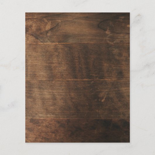 Rustic Wood String Lights Wedding Save the Date (Achterkant)