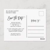Rustic Wood String Lights Wedding Save the Date Briefkaart (Achterkant)
