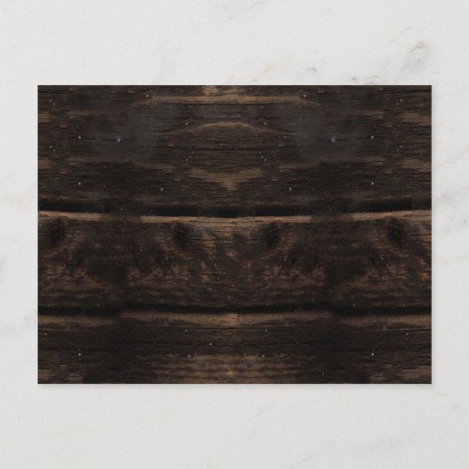 Rustic Wood String Lights Wedding Save the Date Uitnodiging Briefkaart (Achterkant)