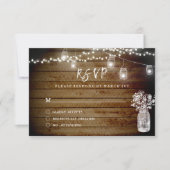 Rustic Wood String Lights Wood Mason RSVP (Voorkant)