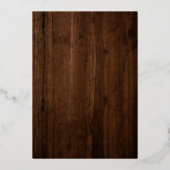 Rustic Wood String of Light Retirement Party Folie Uitnodiging (Achterkant)