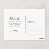 Rustic Wood String Stars Baby shower Dank u Briefkaart (Achterkant)