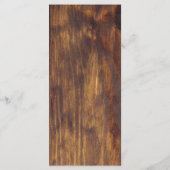 Rustic Wood Sunflower Bright Yellow Wedding Party Menu (Achterkant)