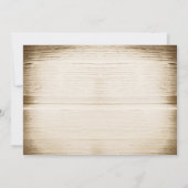 Rustic Wood & Sunflower Bruids Douche Uitnodiginge Kaart (Achterkant)
