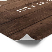 Rustic Wood Sunflower Burgundy Jar Welcome Sign Poster (Hoek)