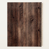 Rustic Wood Sunflower Cowgirl Boots Coffee Planner (Achterkant)