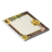 Rustic Wood Sunflower Cowgirl Boots Notitieblok (Schuin)