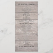 Rustic Wood Sunflower Elegant Lace Wedding Program Programmakaart (Achterkant)