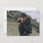 Rustic Wood Sunflower Foto Save the Date (Achterkant)