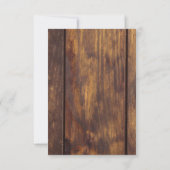 Rustic Wood Sunflower Herfst Country Wedding RSVP Kaartje (Achterkant)