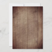 Rustic Wood Sunflower Lace Graduation Party Kaart (Achterkant)