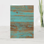 Rustic Wood Sunflower Pumpkin Herfst Birthday Zust Kaart (Achterkant)