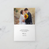 Rustic Wood Sunflower Roos Wood Weddenschap Feestdagen Kaart (Binnen)