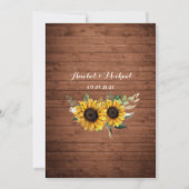 Rustic Wood Sunflower String Lights Lace Mason Jar Kaart (Achterkant)