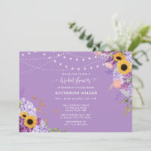 Rustic Wood Sunflower Vrijgezellenfeest Kaart (Staand voorkant)