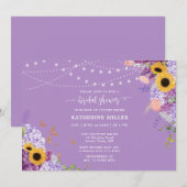 Rustic Wood Sunflower Vrijgezellenfeest Kaart (Voorkant / Achterkant)