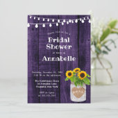 Rustic Wood Sunflower Vrijgezellenfeest Kaart (Staand voorkant)