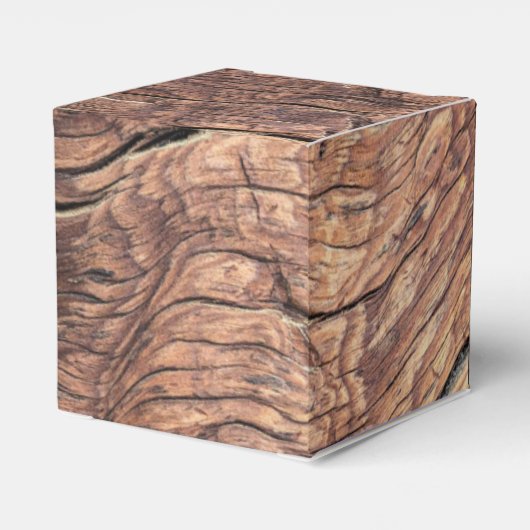 Rustic Wood & Sunflower Wedding Bedankdoosjes (Achterkant)