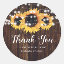 Rustic Wood Sunflower Wedding Favor