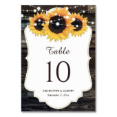 Rustic Wood Sunflower Wedding Kaart (Voorkant)