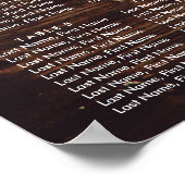 Rustic Wood Sunflower Wedding Seating Chart 8 Poster (Hoek)