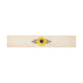 Rustic Wood Sunflower Wedding Uitnodigingen Wikkel (Vlak)