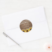 Rustic Wood Sunflower's Breath Seal Sticker (Envelop)