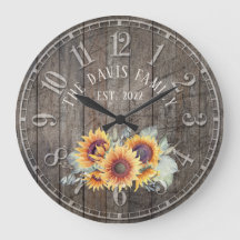 Rustic Wood Sunflowers Custom