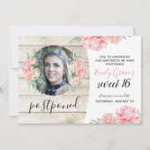 Rustic Wood Sweet 16 Uitgestelde datum opslaan Kaart (Voorkant)