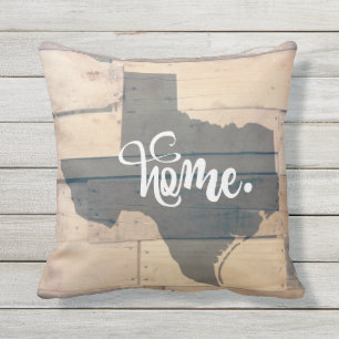 Rustic Wood Texas Home State Outdoor Sierkussen