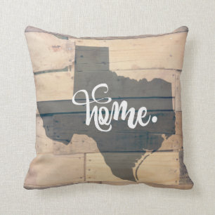 Rustic Wood Texas Home State Sierkussen