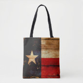 Rustic Wood Texas State Flag Grunge Kijk Tote Bag (Voorkant)