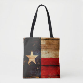 Rustic Wood Texas State Flag Grunge Kijk Tote Bag
