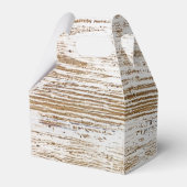 Rustic Wood Texture Deer Woodland Monogram Bedankdoosjes (Achterkant)