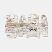 Rustic Wood Texture Deer Woodland Monogram Bedankdoosjes (Uitgevouwen)