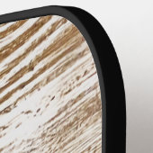 Rustic Wood Texture Deer Woodland Monogram Pickleball Paddle (Links Detail)