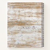 Rustic Wood Texture Deer Woodland Monogram Recipe Notitieboek (Achterkant)