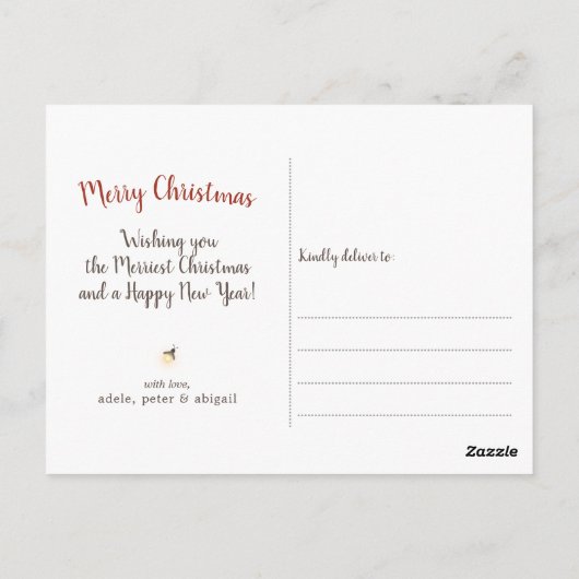 Rustic Wood Texture Fireflies kerstfoto Briefkaart (Achterkant)