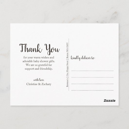 Rustic Wood Texture String Stars Dank u Briefkaart (Achterkant)