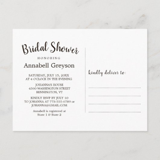 Rustic Wood Texture String Stars Vrijgezellenfeest Uitnodiging Briefkaart (Achterkant)