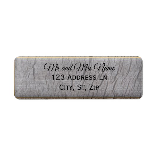 Rustic Wood Texture tree bark Etiket (Voorkant)
