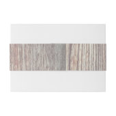 Rustic Wood Texture Wedding Invitation Belly Band Uitnodigingen Wikkel (Achterkant Voorbeeld)